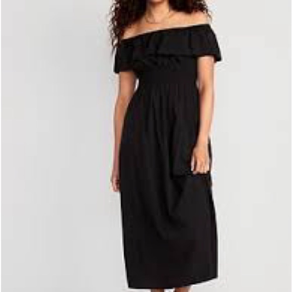 Old Navy waist defined ruffled maxi dress